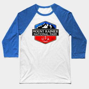 MOUNT RAINIER NATIONAL PARK WASHINGTON 1899 HIKING CAMPING CLIMBING Baseball T-Shirt